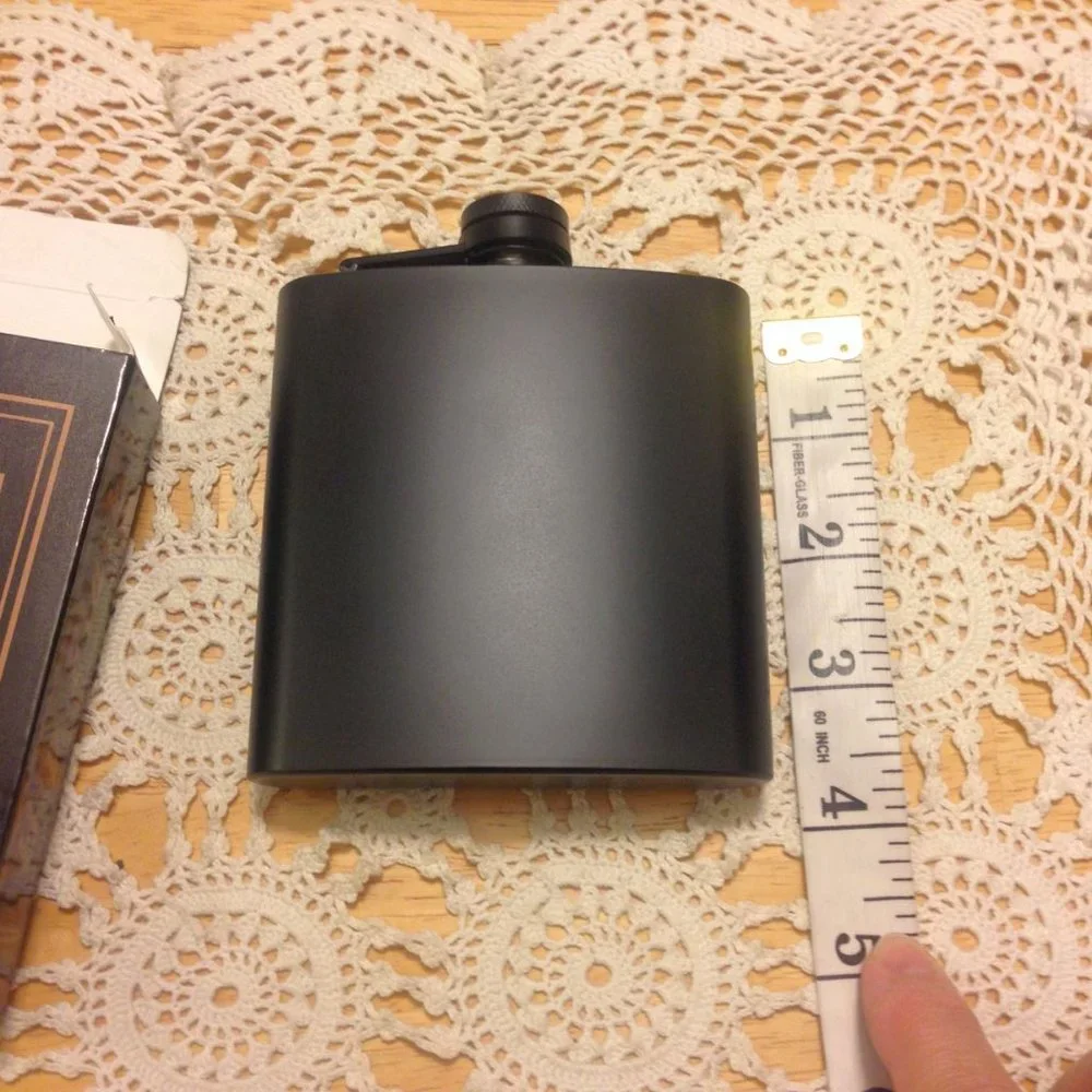 Stainless Steel Hip Flask, black, nwot